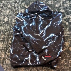 Reason Black and Blue Lightning Hoodie